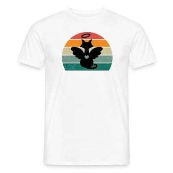Chat Chaton Chat Maman Chat Papa Maîtresse Chat - T-shirt homme - blanc - Devant - AI Model Male 178 dark (178cm)