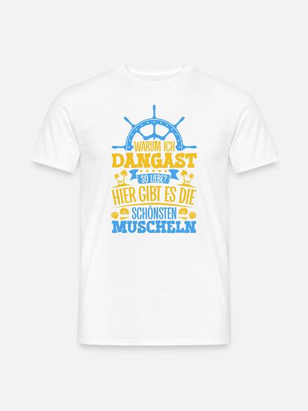 Schöne Muscheln - Warum ich Dangast so liebe - Männer T-Shirt - Weiß