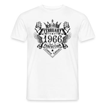 Vintage Février 1966 Février 1966 né en Février - T-shirt homme - blanc - Devant - AI Model Male 178 dark (178cm)