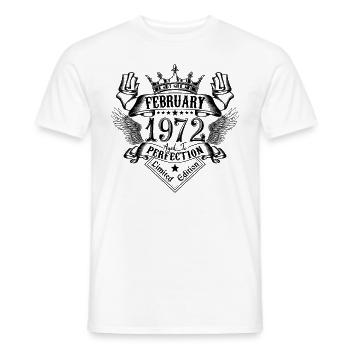 Vintage Février 1972 Février 1972 né en Février - T-shirt homme - blanc - Devant - AI Model Male 178 dark (178cm)