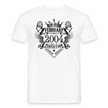Vintage Février 2004 Février 2004 né en Février - T-shirt homme - blanc - Devant - AI Model Male 178 dark (178cm)