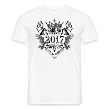 Jahrgang Februar 2017 Februar 2017 geboren im Februar - Männer T-Shirt - Weiß - Vorne - AI Model Male 178 dark (178cm)