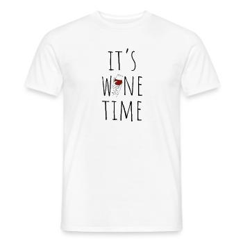 Son temps de vin drôle de dicton de vin - T-shirt homme - blanc - Devant - AI Model Male 178 dark (178cm)