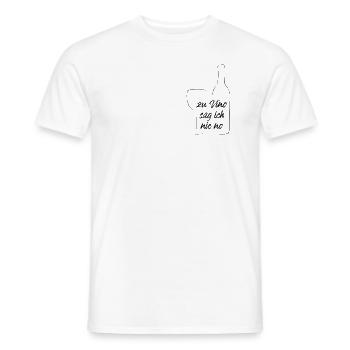 À Vino je ne dis jamais non - vin drôle - T-shirt homme - blanc - Devant - AI Model Male 178 dark (178cm)