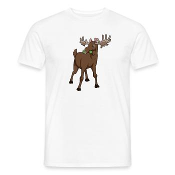 Kawaii Elk - T-shirt homme - blanc - Devant - AI Model Male 178 dark (178cm)