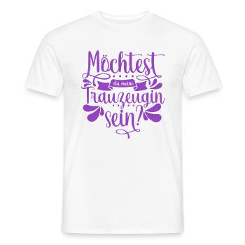 Möchtest du meine Trauzeugin sein - Männer T-Shirt - Weiß - Vorne - AI Model Male 178 dark (178cm)