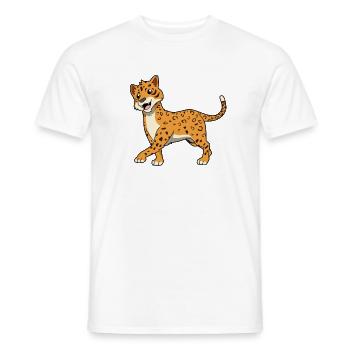 Kawaii Jaguar - T-shirt homme - blanc - Devant - AI Model Male 178 dark (178cm)