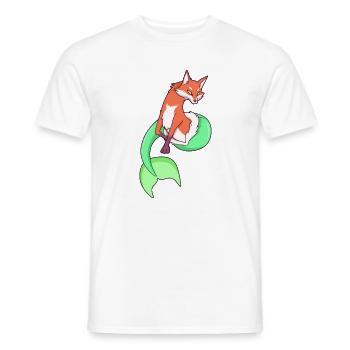 Die Fuchs Meerjungfrau - Männer T-Shirt - Weiß - Vorne - AI Model Male 178 dark (178cm)