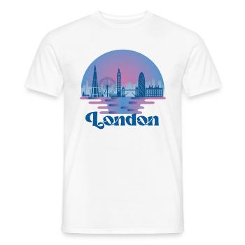 London Skyline Vereinigtes Königreich Reisen - Männer T-Shirt - Weiß - Vorne - AI Model Male 178 dark (178cm)