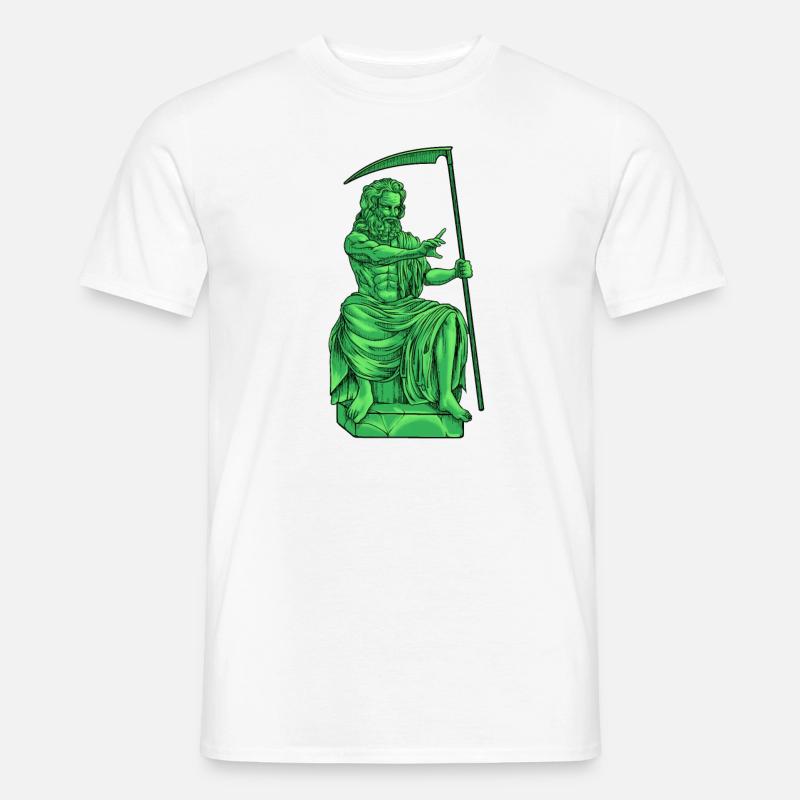 Dio greco Kronos - dio romano Saturno - T-shirt uomo - bianco