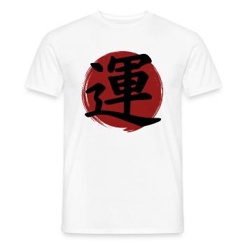 Luck Kanji - Men's T-Shirt - white - Front - AI Model Male 178 dark (178cm)