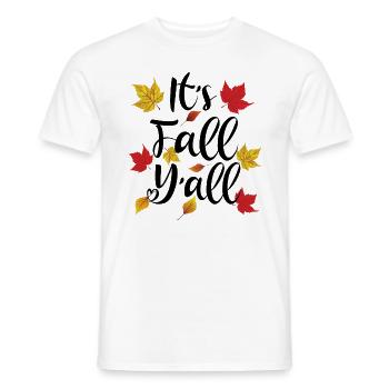It's Fall Y'all - Autumn Lover - Männer T-Shirt - Weiß - Vorne - AI Model Male 178 dark (178cm)