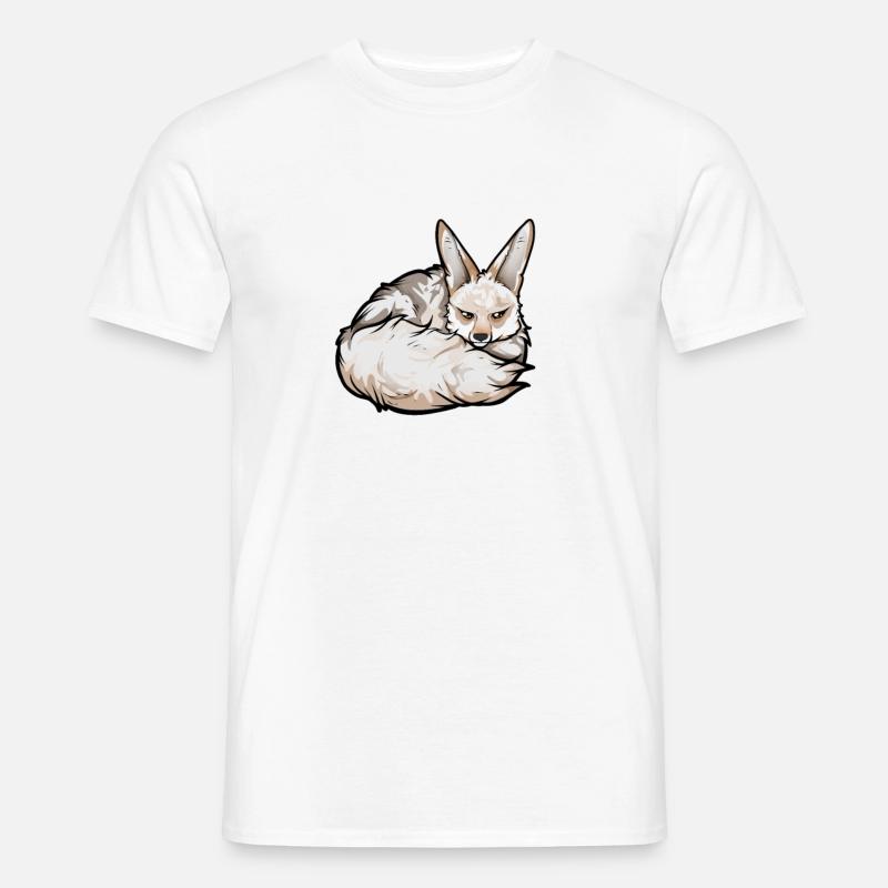 Zeichnung eines Afghanfuchs - Männer T-Shirt - Weiß