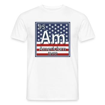 Tableau périodique des éléments américium - T-shirt homme - blanc - Devant - AI Model Male 178 dark (178cm)