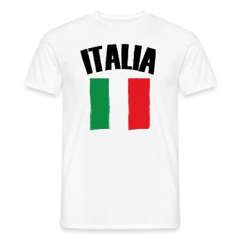 Italia - Italy Italian Flag - Men's T-Shirt - white - Front - AI Model Male 178 dark (178cm)