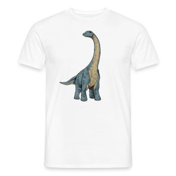 Zeichnung des Apatosaurus - Männer T-Shirt - Weiß - Vorne - AI Model Male 178 dark (178cm)