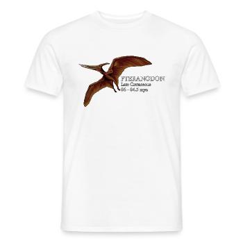 Dessin réaliste du Ptéranodon - T-shirt homme - blanc - Devant - AI Model Male 178 dark (178cm)