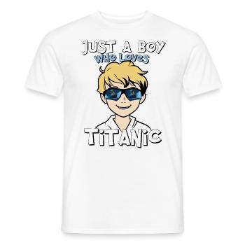 Titanic Ship Boys, die die RMS Titanic einfach lieben - Männer T-Shirt - Weiß - Vorne - AI Model Male 178 dark (178cm)