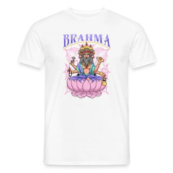 Hindu God - Brahma - Men's T-Shirt - white - Front - AI Model Male 178 dark (178cm)