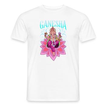 Hindu God - Ganesha - Men's T-Shirt - white - Front - AI Model Male 178 dark (178cm)