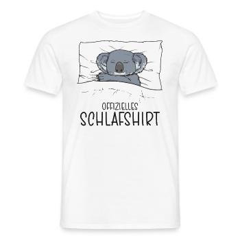 Offizielles Schlafshirt Koala, Schlafanzug Koala - Männer T-Shirt - Weiß - Vorne - AI Model Male 178 dark (178cm)