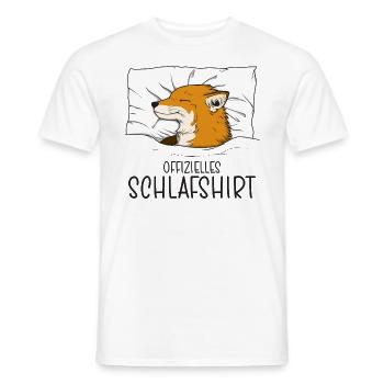 Offizielles Schlafshirt Fuchs, Schlafanzug Fuchs - Männer T-Shirt - Weiß - Vorne - AI Model Male 178 dark (178cm)