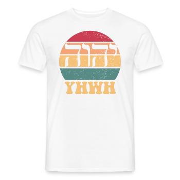 Jahwe Retro Retro Christian Glauben Gläubige Hebrä - Männer T-Shirt - Weiß - Vorne - AI Model Male 178 dark (178cm)