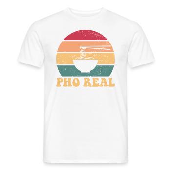 Pho echter Retro -Sonnenuntergang für echte vietna - Männer T-Shirt - Weiß - Vorne - AI Model Male 178 dark (178cm)