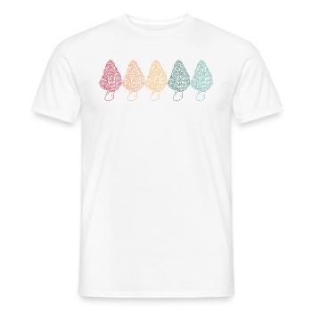 Morchel Pilz Retro Pilzjäger Morcheln - Männer T-Shirt - Weiß - Vorne - AI Model Male 178 dark (178cm)