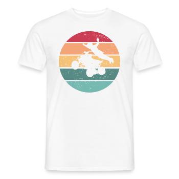 Quad 4 Retro Sunset Quad Biker Vintage Geschenk AT - Männer T-Shirt - Weiß - Vorne - AI Model Male 178 dark (178cm)