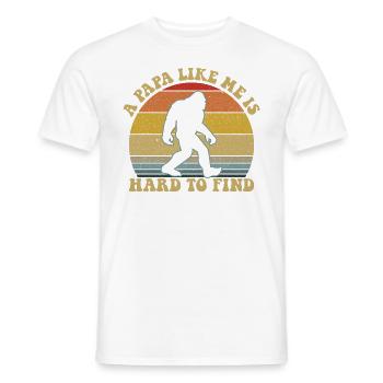 Ein Papa wie ich ist schwer, Retro Bigfoot Papa zu - Männer T-Shirt - Weiß - Vorne - AI Model Male 178 dark (178cm)