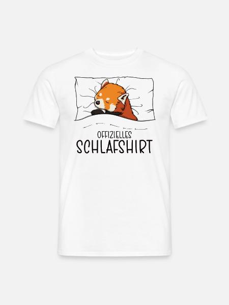Offizielles Schlafshirt Roter Panda Schlafanzug - Männer T-Shirt - Weiß