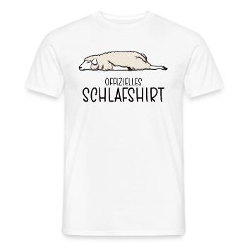 Offizielles Schlafshirt Schaf Schlafanzug - Männer T-Shirt - Weiß - Vorne - AI Model Male 178 dark (178cm)
