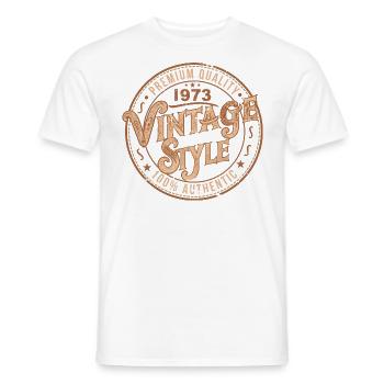 Vintage 1973 Cadeau D'anniversaire 1973 Rétro 1973 - T-shirt homme - blanc - Devant - AI Model Male 178 dark (178cm)