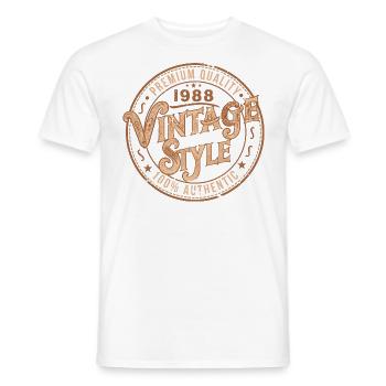 Vintage 1988 Cadeau D'anniversaire 1988 Rétro 1988 - T-shirt homme - blanc - Devant - AI Model Male 178 dark (178cm)