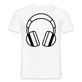 Gaming headset - Men's T-Shirt - white - Front - AI Model Male 178 dark (178cm)