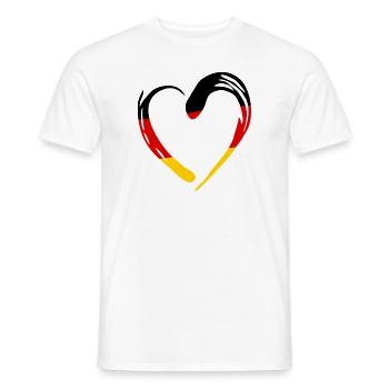 Allemagne Drapeau Cœur Allemagne - T-shirt homme - blanc - Devant - AI Model Male 178 dark (178cm)