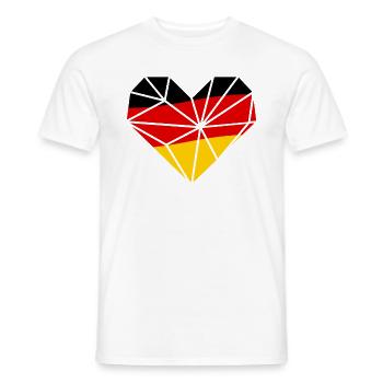Allemagne Drapeau Cœur Allemagne - T-shirt homme - blanc - Devant - AI Model Male 178 dark (178cm)