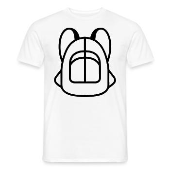 Sac à dos - T-shirt homme - blanc - Devant - AI Model Male 178 dark (178cm)