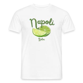 Naples - Italy - Holidays - Travel - Italia - Men's T-Shirt - white - Front - AI Model Male 178 dark (178cm)
