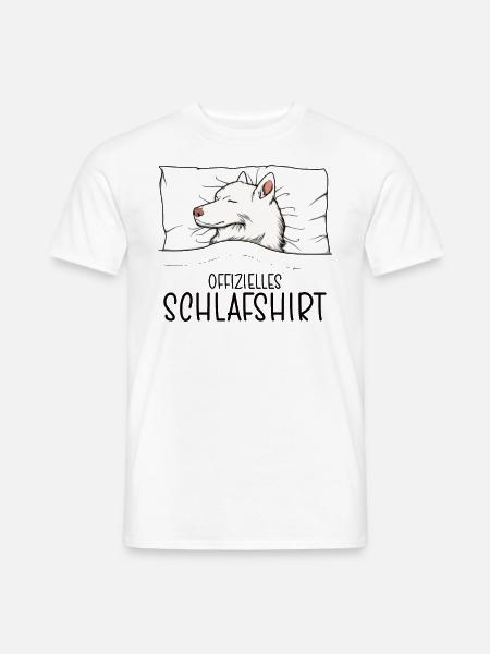 Offizielles Schlafshirt Hund Sibirischer Husky - Männer T-Shirt - Weiß