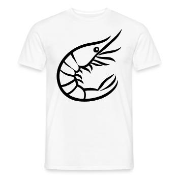 Shrimp - Men's T-Shirt - white - Front - AI Model Male 178 dark (178cm)