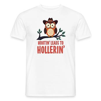 Schreien führt zu einer brüllenden Eule, die brüll - Männer T-Shirt - Weiß - Vorne - AI Model Male 178 dark (178cm)