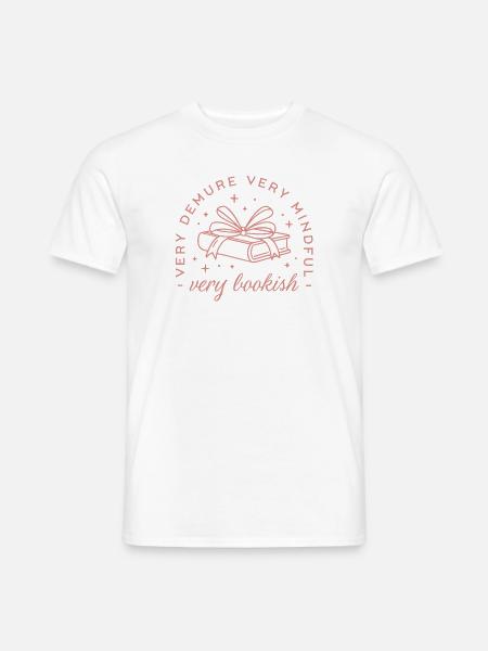 Zurückhaltende, niedliche, buchsüchtige kokette Rosenästhetik - Männer T-Shirt - Weiß