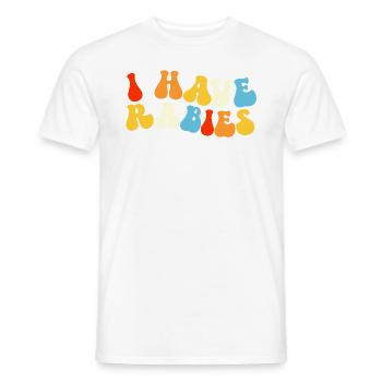 J’ai la rage. Drôle Rétro Embarrassant Raunch - T-shirt homme - blanc - Devant - AI Model Male 178 dark (178cm)