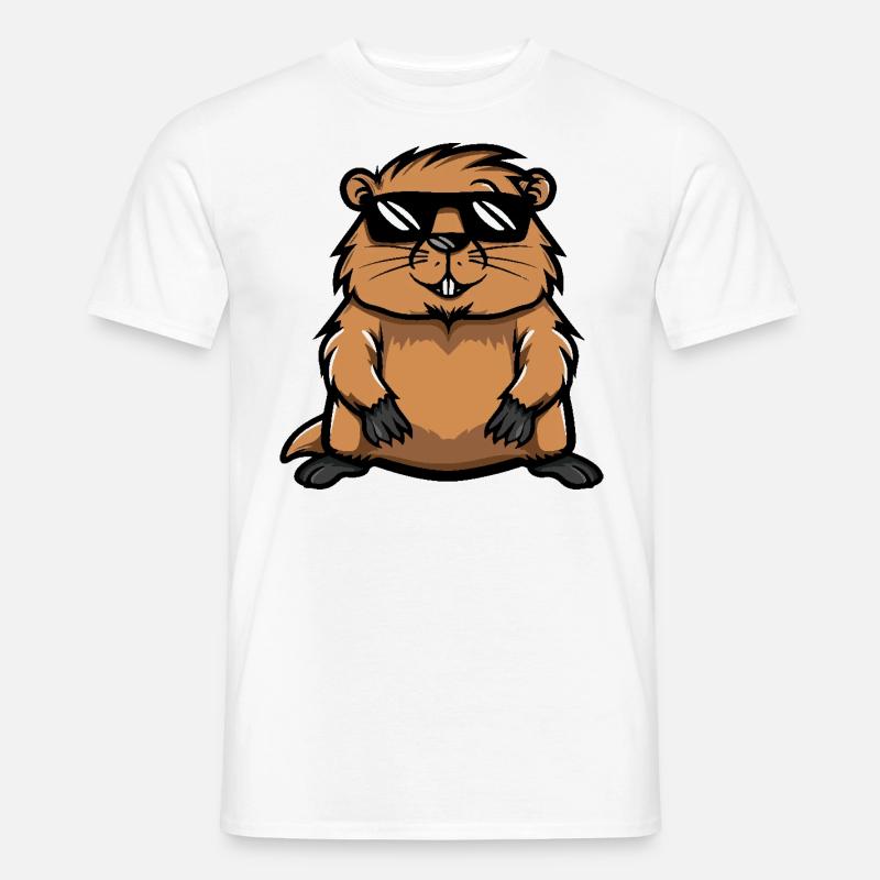 Beaver Cool Comic - Men’s T-shirt - white