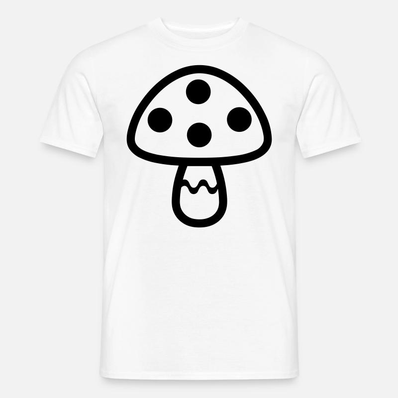 Pilz - Männer T-Shirt - Weiß
