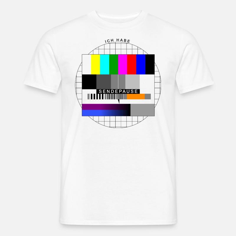 Ich habe Sendepause Testbild - Männer T-Shirt - Weiß