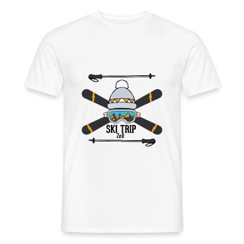 Ski Trip Zell - ski holiday - ski slope - Men's T-Shirt - white - Front - AI Model Male 178 dark (178cm)