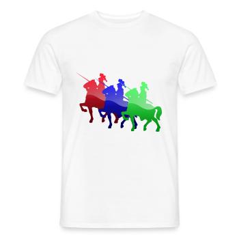 Mittelalterliche Ritter der Farbe - Männer T-Shirt - Weiß - Vorne - AI Model Male 178 dark (178cm)